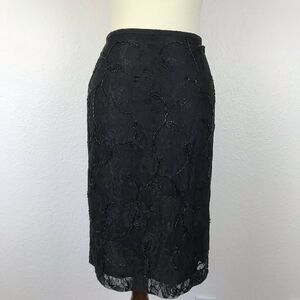 Ann Taylor Beaded Lace Pencil Skirt